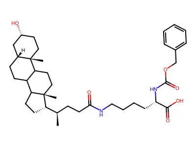 N-carbobenzoxy-N-lithocholyl-epsilon-lysine structure