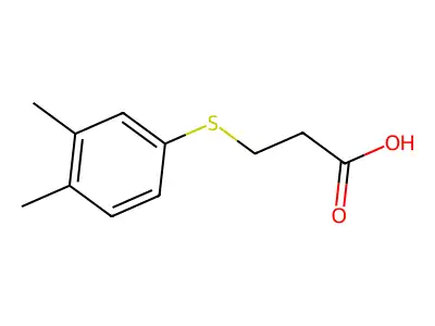 3-((3,4-Dimethylphenyl)sulfanyl)propanoic acid structure