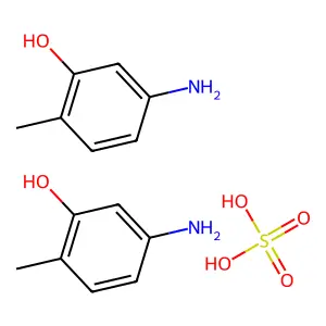 Phenol, 5-amino-2-methyl-, sulfate (2:1) structure