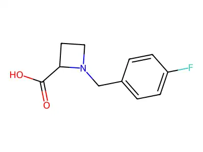 1-(4-Fluorobenzyl)azetidine-2-carboxylic acid structure