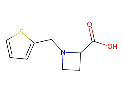 1-(thiophen-2-ylmethyl)azetidine-2-carboxylic Acid structure