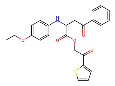 2-Oxo-2-(thiophen-2-yl)ethyl 2-[(4-ethoxyphenyl)amino]-4-oxo-4-phenylbutanoate structure