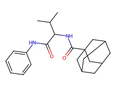 2-(adamantanylcarbonylamino)-3-methyl-N-phenylbutanamide structure