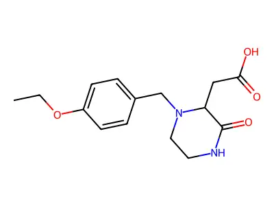 2-[1-(4-Ethoxybenzyl)-3-oxo-2-piperazinyl]-acetic acid structure