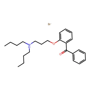 Benzophenone, 2-(3-(dibutylamino)propoxy)-, hydrobromide structure