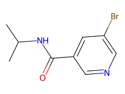 Isopropyl 5-bromonicotinamide structure