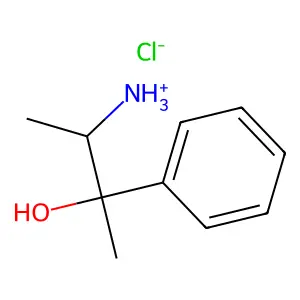 Benzenemethanol, alpha-(1-aminoethyl)-alpha-methyl-, hydrochloride (1:1) structure