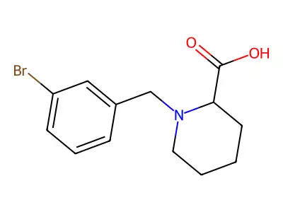 1-(3-Bromobenzyl)-2-carboxypiperidine structure