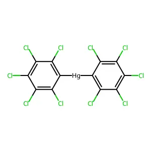 Bis(pentachlorophenyl)mercury structure