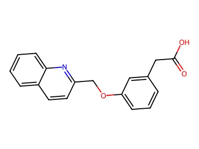 3-(2-Quinolinylmethoxy)benzeneacetic acid structure