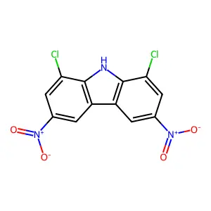 9H-Carbazole, 1,8-dichloro-3,6-dinitro- structure