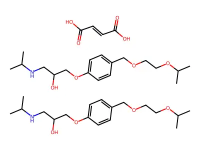 (+/-)-Bisoprolol hemifumarate structure