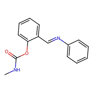 [2-(phenyliminomethyl)phenyl] N-methylcarbamate structure