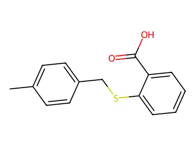 2-((4-Methylbenzyl)thio)benzoic acid structure