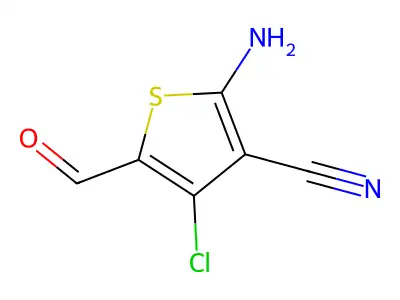 2-Amino-4-chloro-5-formyl-3-thiophenecarbonitrile structure