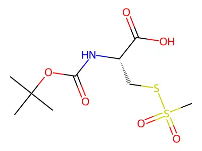 2-[(2-Methylpropan-2-yl)oxycarbonylamino]-3-methylsulfonylsulfanylpropanoic acid structure