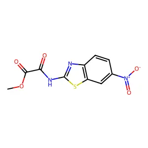 Acetic acid, ((6-nitro-2-benzothiazolyl)amino)oxo-, methyl ester structure