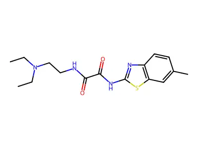 Ethanediamide, N-(2-(diethylamino)ethyl)-N'-(6-methyl-2-benzothiazolyl)- structure
