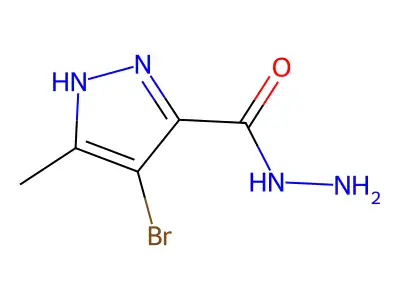 4-bromo-5-methyl-1H-pyrazole-3-carbohydrazide structure