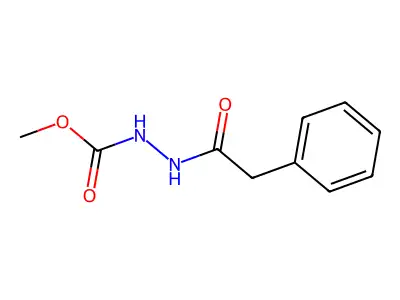 Hydrazinecarboxylic acid, 2-(phenylacetyl)-, methyl ester structure