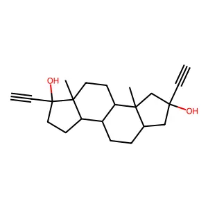 A-Norandrostane-2alpha,17alpha-diethynyl-2beta,17beta-diol structure