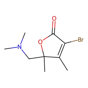 2(5H)-Furanone, 3-bromo-5-((dimethylamino)methyl)-4,5-dimethyl- structure