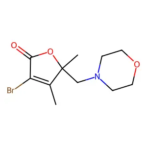 2(5H)-Furanone, 3-bromo-4,5-dimethyl-5-(4-morpholinylmethyl)- structure