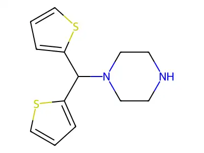 1-(Di-2-thienylmethyl)piperazine structure