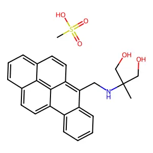 1,3-Propanediol, 2-((benzo(a)pyren-6-ylmethyl)amino)-2-methyl-, methanesulfonate (salt) structure
