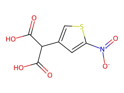 Propanedioic acid, (5-nitro-3-thienyl)- structure