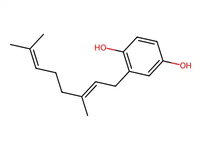 2-(3,7-Dimethylocta-2,6-dien-1-yl)benzene-1,4-diol structure