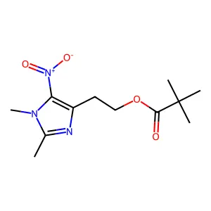 2-(1,2-Dimethyl-5-nitro-1H-imidazol-4-yl)ethyl 2,2-dimethylpropanoate structure