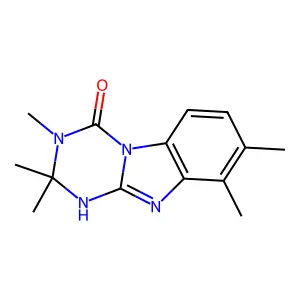 1,3,5-Triazino(1,2-a)benzimidazol-4(1H)-one, 2,3-dihydro-2,2,3-trimethyl- structure