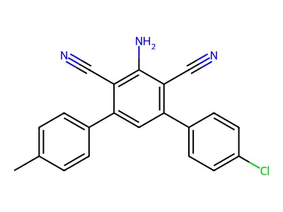 2-Amino-4-(4-chlorophenyl)-6-(4-methylphenyl)benzene-1,3-dicarbonitrile structure