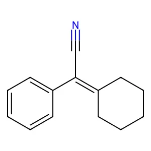 Alpha-cyclohexylidene benzeneacetonitrile structure