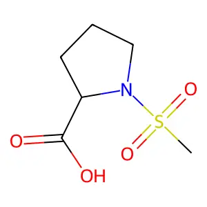 1-(methylsulfonyl)-D-proline structure