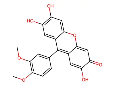 3H-Xanthen-3-one, 9-(3,4-dimethoxyphenyl)-2,6,7-trihydroxy- structure