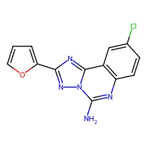 9-Chloro-2-(2-furanyl)(1,2,4)triazolo(1,5-c)quinazolin-5-amine structure