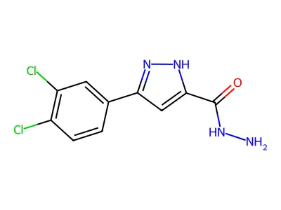 5-(3,4-dichlorophenyl)-1H-pyrazole-3-carbohydrazide structure