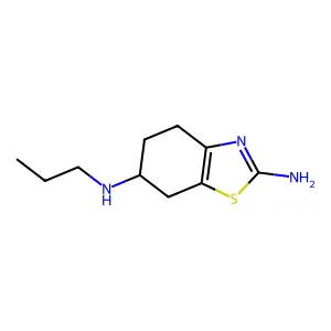 4,5,6,7-Tetrahydro-N6-propyl-2,6-benzothiazolediamine structure