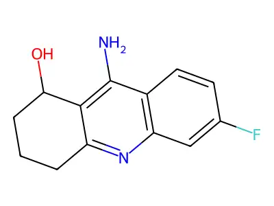 1-Acridinol, 1,2,3,4-tetrahydro-9-amino-6-fluoro- structure