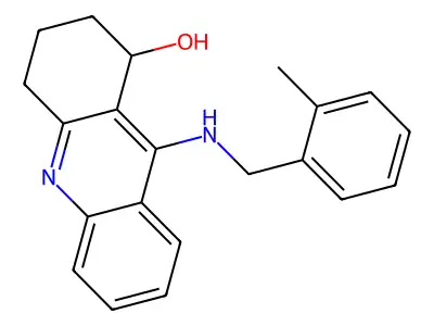 1-Acridinol, 1,2,3,4-tetrahydro-9-(((2-methylphenyl)methyl)amino)- structure