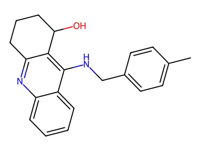 1-Acridinol, 1,2,3,4-tetrahydro-9-(((4-methylphenyl)methyl)amino)- structure