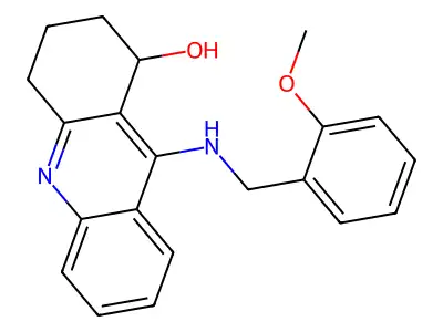 1-Acridinol, 1,2,3,4-tetrahydro-9-(((2-methoxyphenyl)methyl)amino)- structure