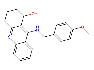 1-Acridinol, 1,2,3,4-tetrahydro-9-(((4-methoxyphenyl)methyl)amino)- structure