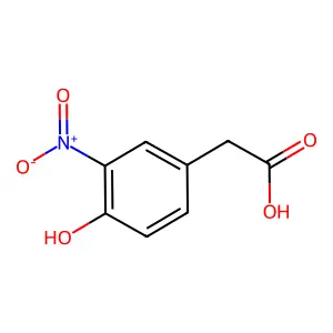 4-Hydroxy-5-nitrophenyl acetic acid structure