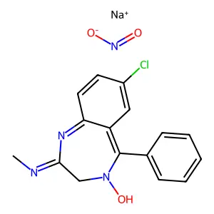 Chlordiazepoxide, nitrosated structure