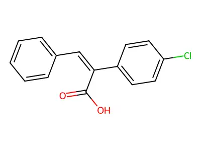 2-(4-Chlorophenyl)-3-phenylprop-2-enoic acid structure