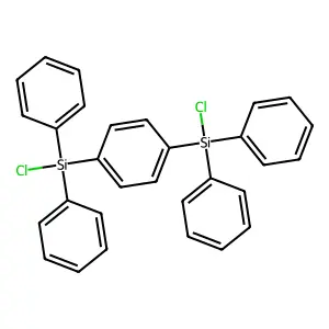 Chloro-[4-[chloro(diphenyl)silyl]phenyl]-diphenylsilane structure