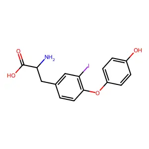 O-(4-Hydroxyphenyl)-3-iodo-L-tyrosine structure